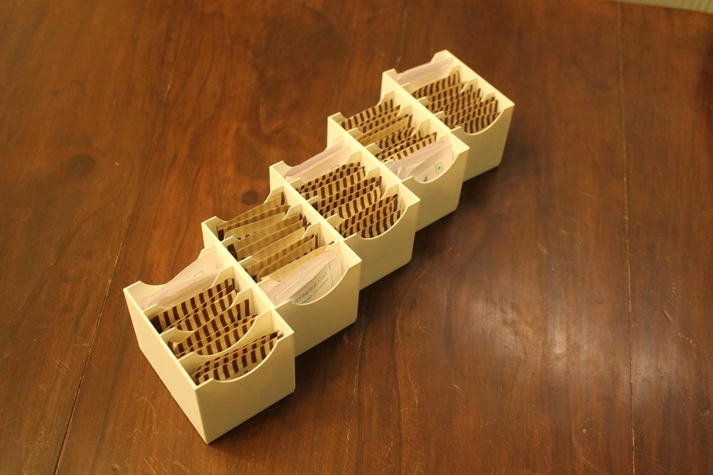 Condiment Packet Organizer, Sachet Holder, Set of 5, Sugar Tea Coffee Storage Box