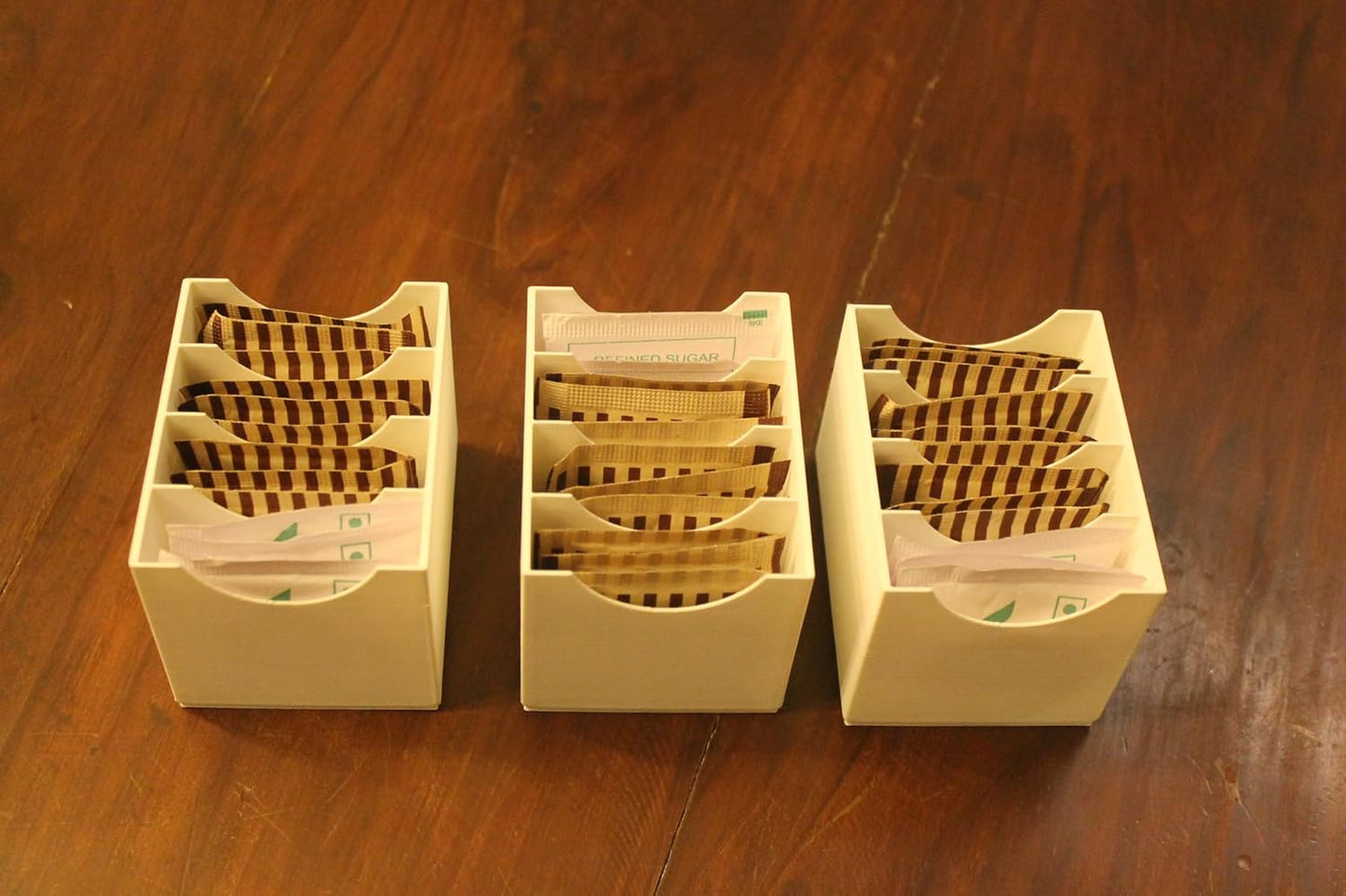Condiment Packet Organizer, Sachet Holder, Set of 3, Sugar Tea Coffee Storage Box