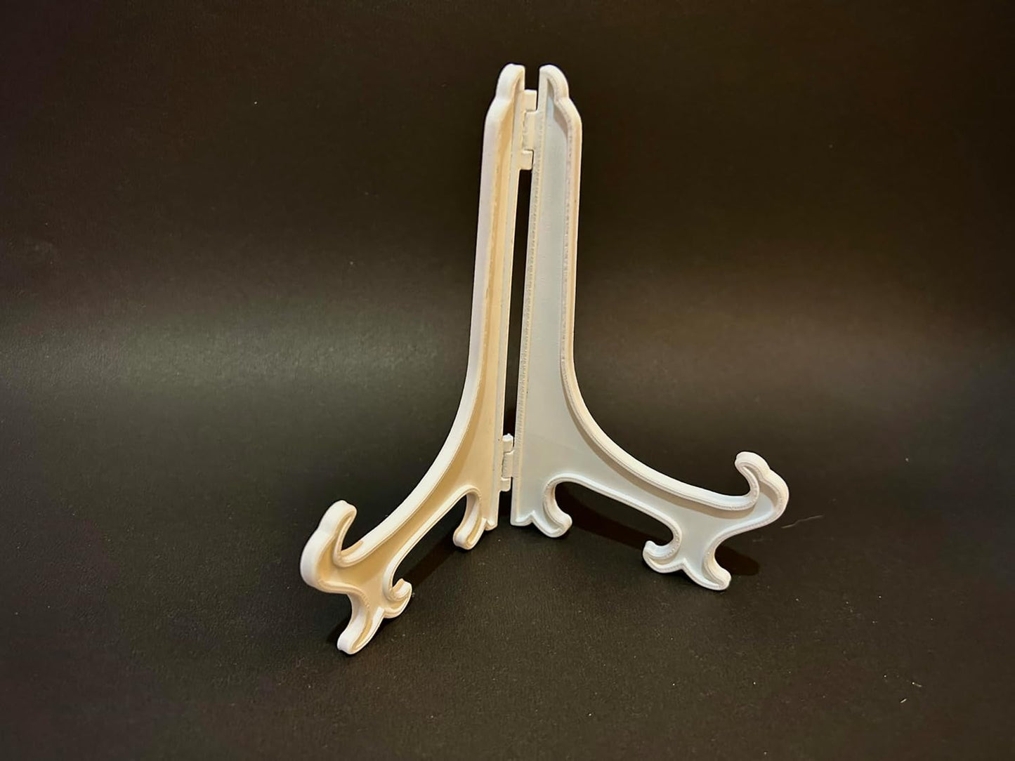 Decorative Display Stand, White Plastic, Easel Style Plate Holder, 6-inch