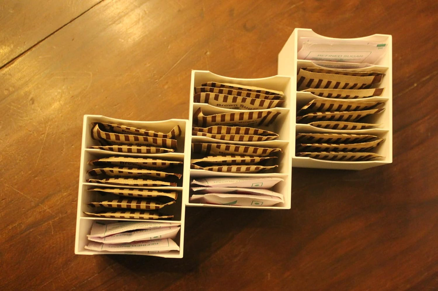 Condiment Packet Organizer, Sachet Holder, Set of 3, Sugar Tea Coffee Storage Box