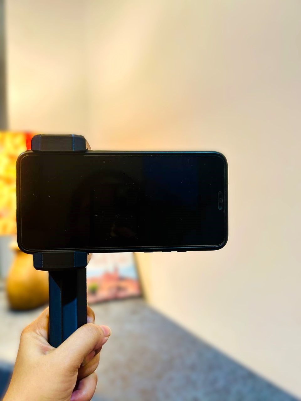 Strong and Adjustable Phone Mount Stand for Video Recording, Universal Mobile Holder, Black