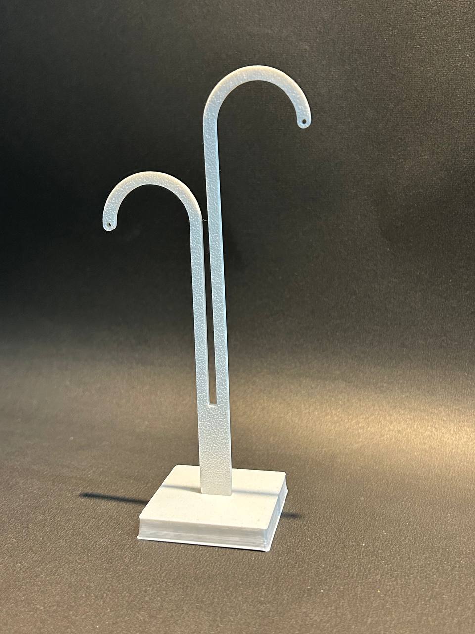 Jewellery Display Stand, White Earring Holder, Double Hook Design, Set of 12