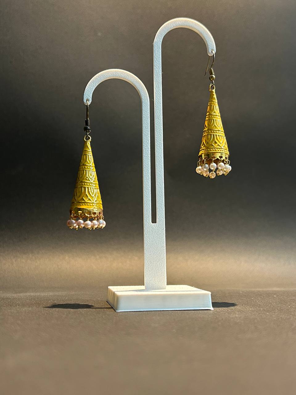 Jewellery Display Stand, White Earring Holder, Double Hook Design, Set of 12