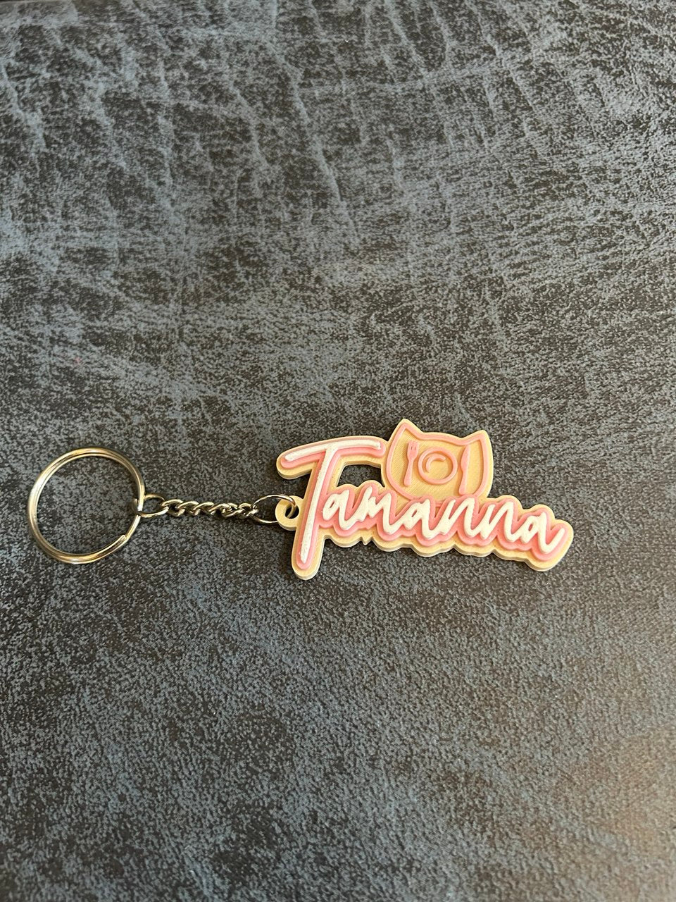 Three Color Name Key Chain | Write whatever you like