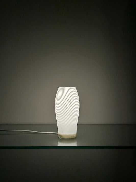 Elegant White Lamp, 7.7 inch (19 cm) - Aesthetic Home Decor