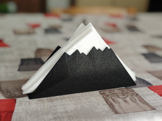 Decorative Mountain Peak Napkin Holder, Modern Design Table Tissue Stand, White