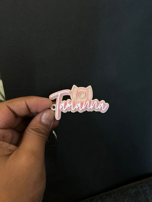 Three Color Name Key Chain | Write whatever you like